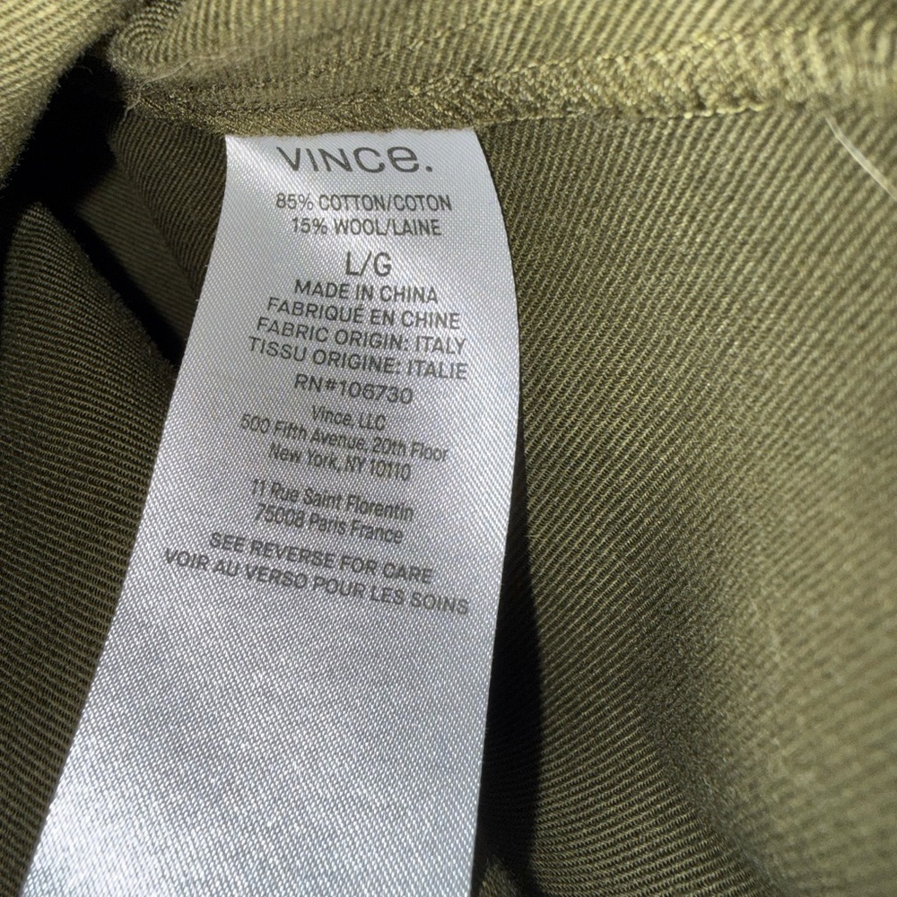 Vince Olive Green Women's Tie-Front Jacket - Picture 5 of 5